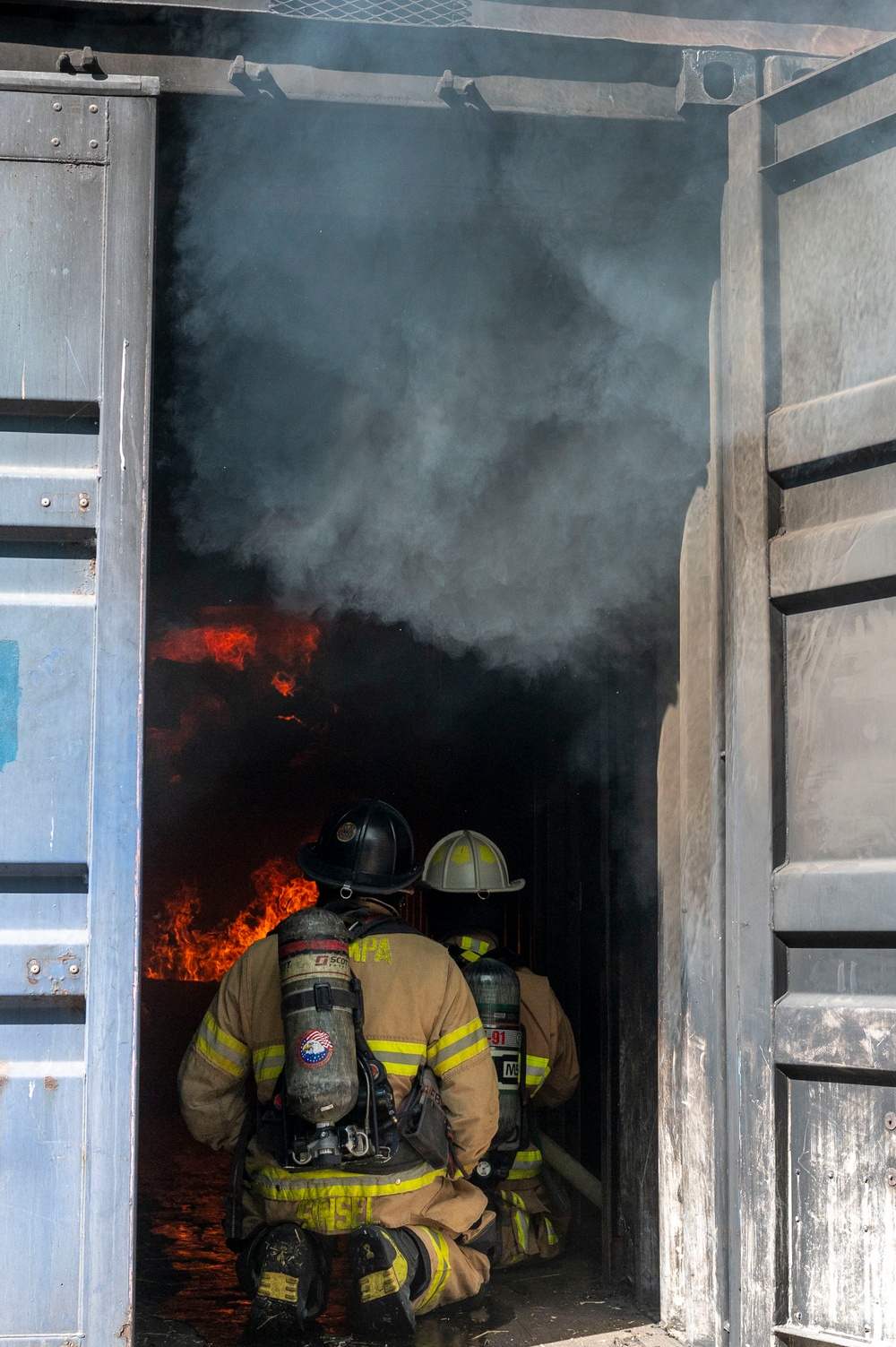 Gowen Fire Participate in Simulated Training Exercise