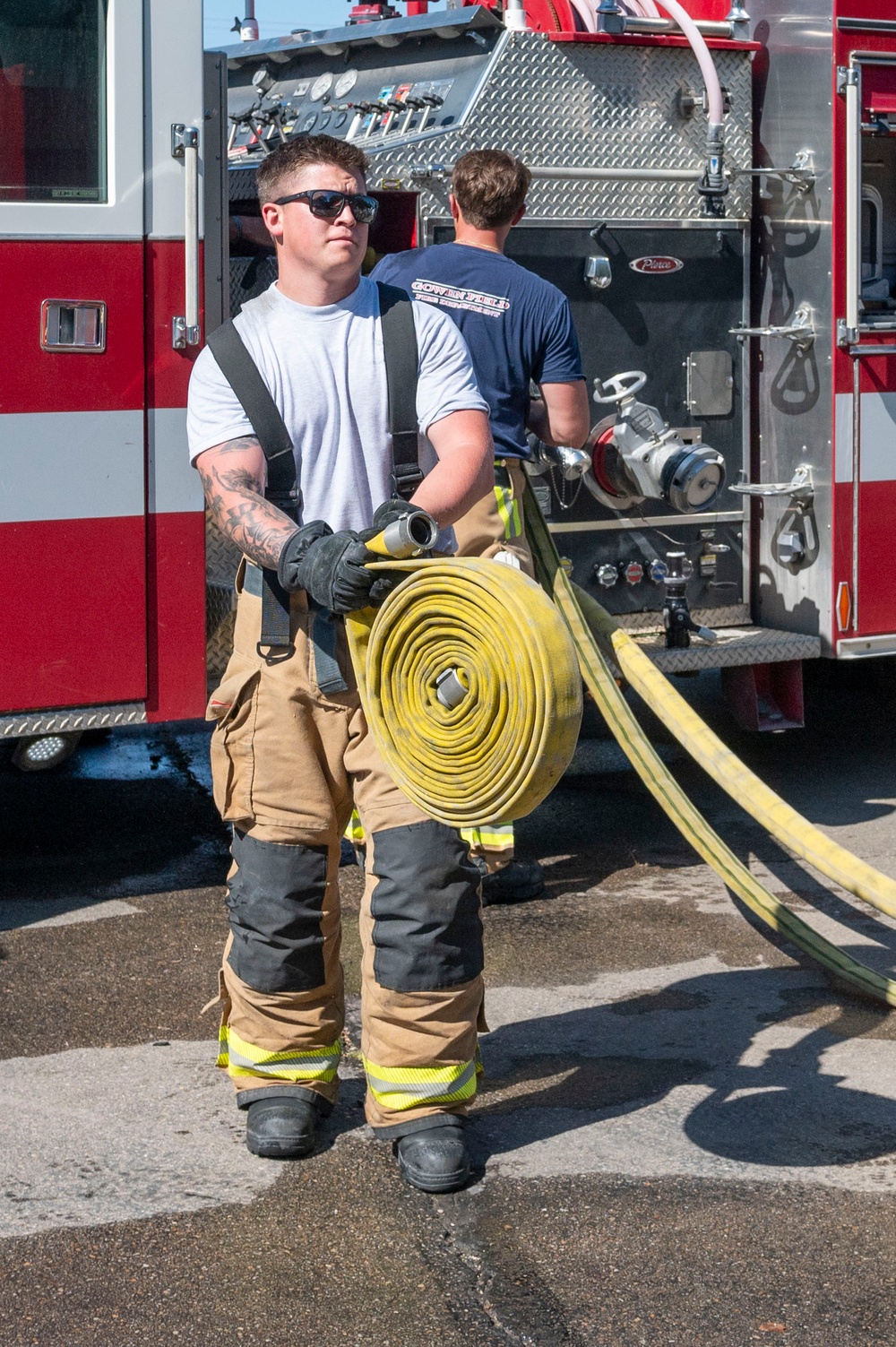 Gowen Fire Participate in Simulated Training Exercise