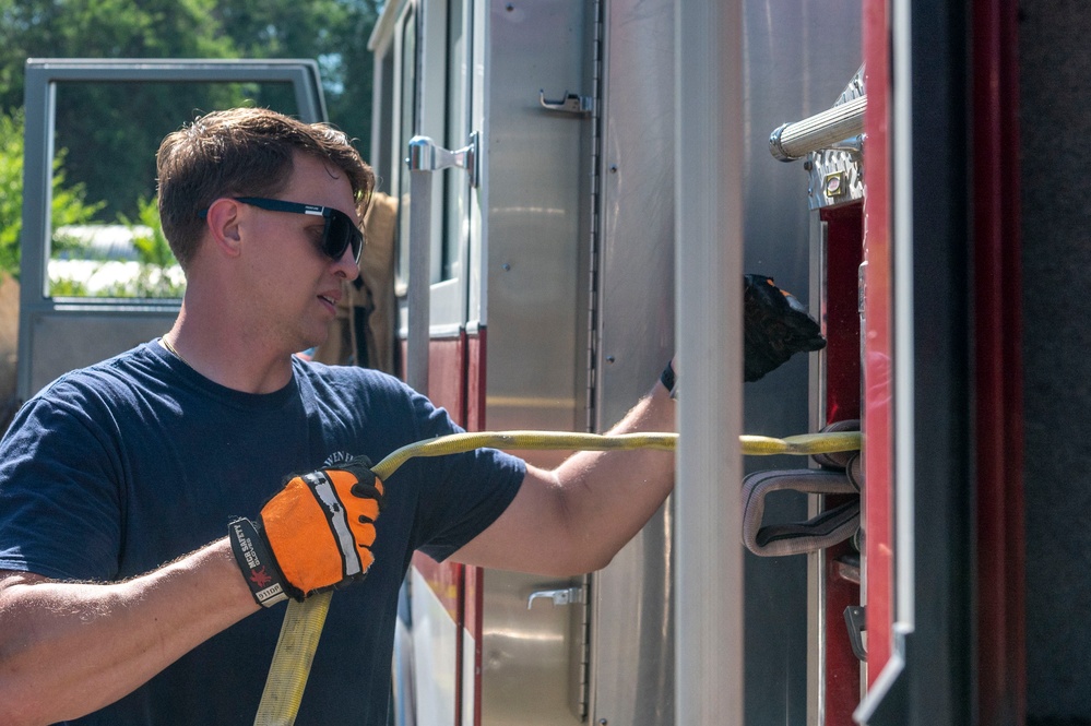 Gowen Fire Participate in Simulated Training Exercise
