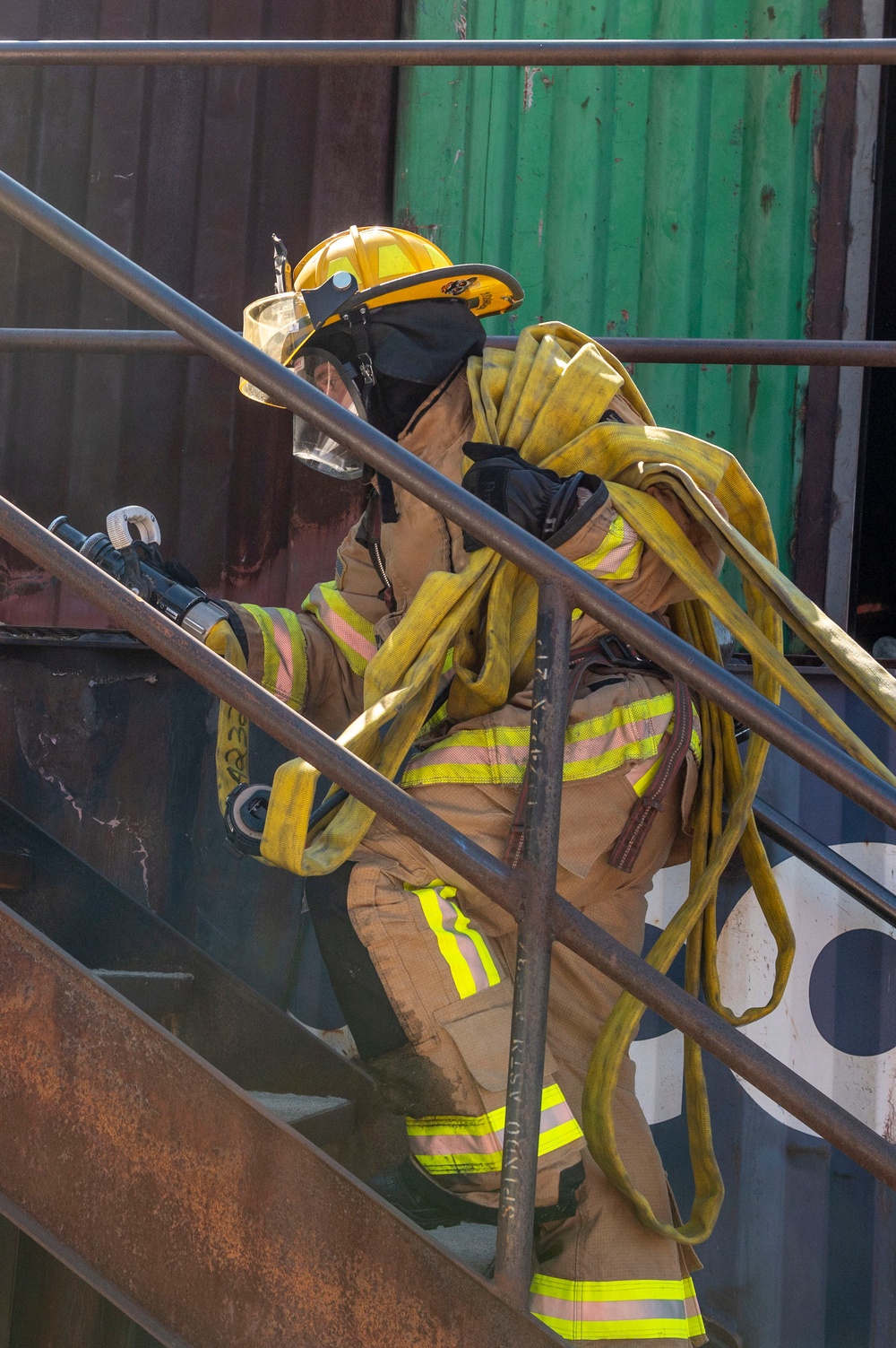 Gowen Fire Participate in Simulated Training Exercise