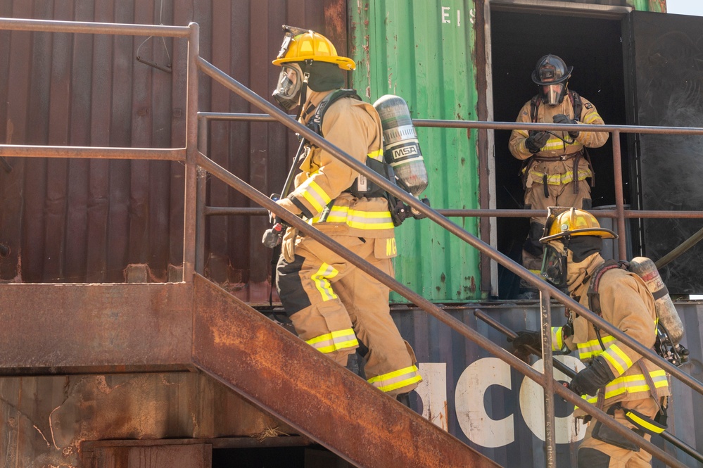 Gowen Fire Participate in Simulated Training Exercise