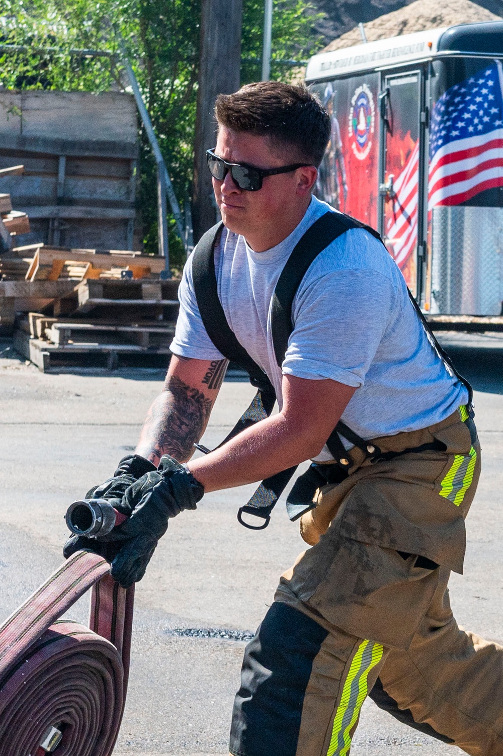 Gowen Fire Participate in Simulated Training Exercise