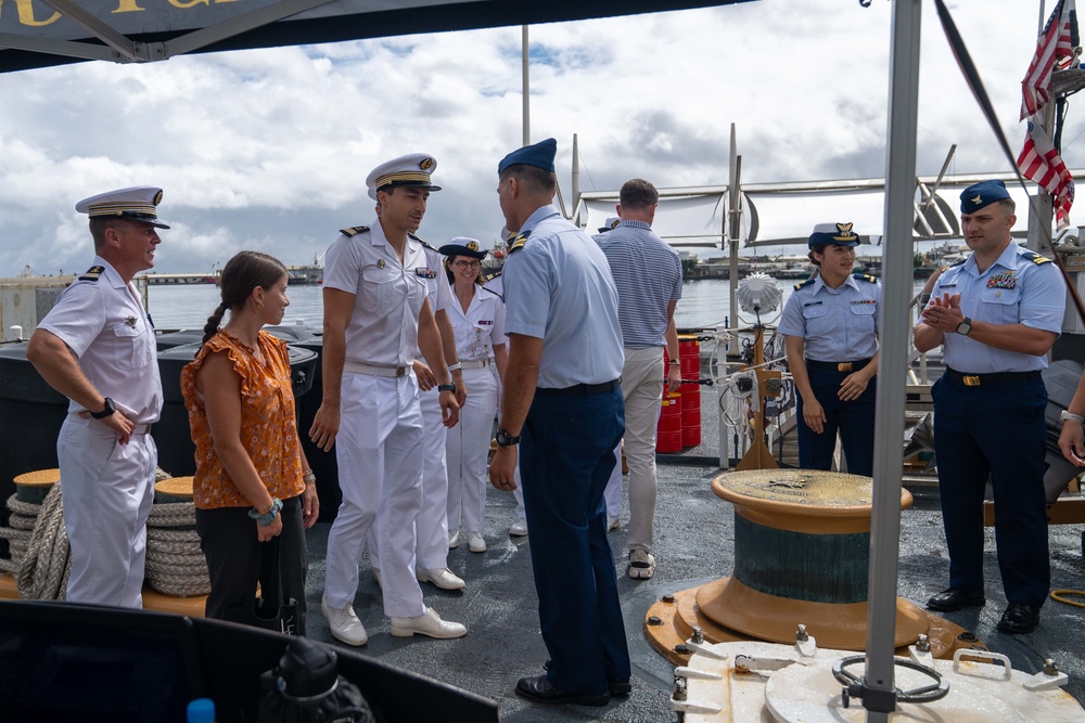 Coast Guard Cutter Harriet Lane meets with French Navy during port call in French Polynesia