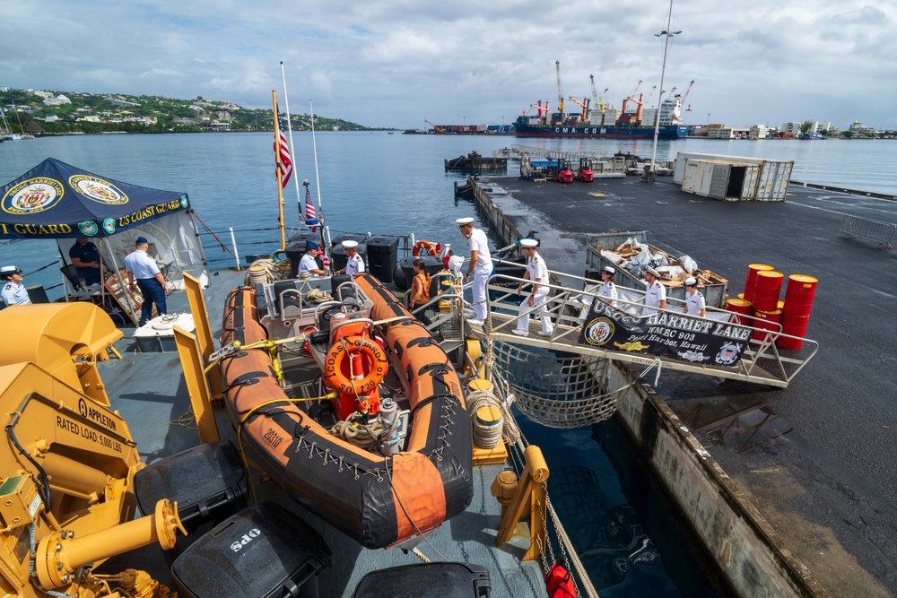 Coast Guard Cutter Harriet Lane meets with French Navy during port call in French Polynesia