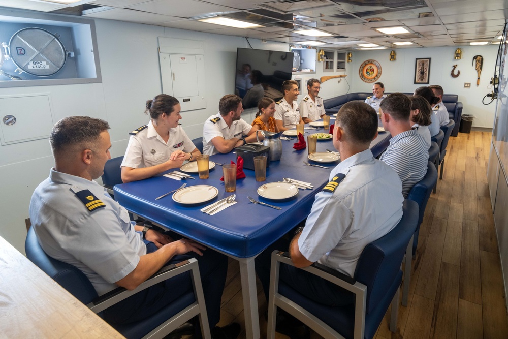 Coast Guard Cutter Harriet Lane meets with French Navy during port call in French Polynesia