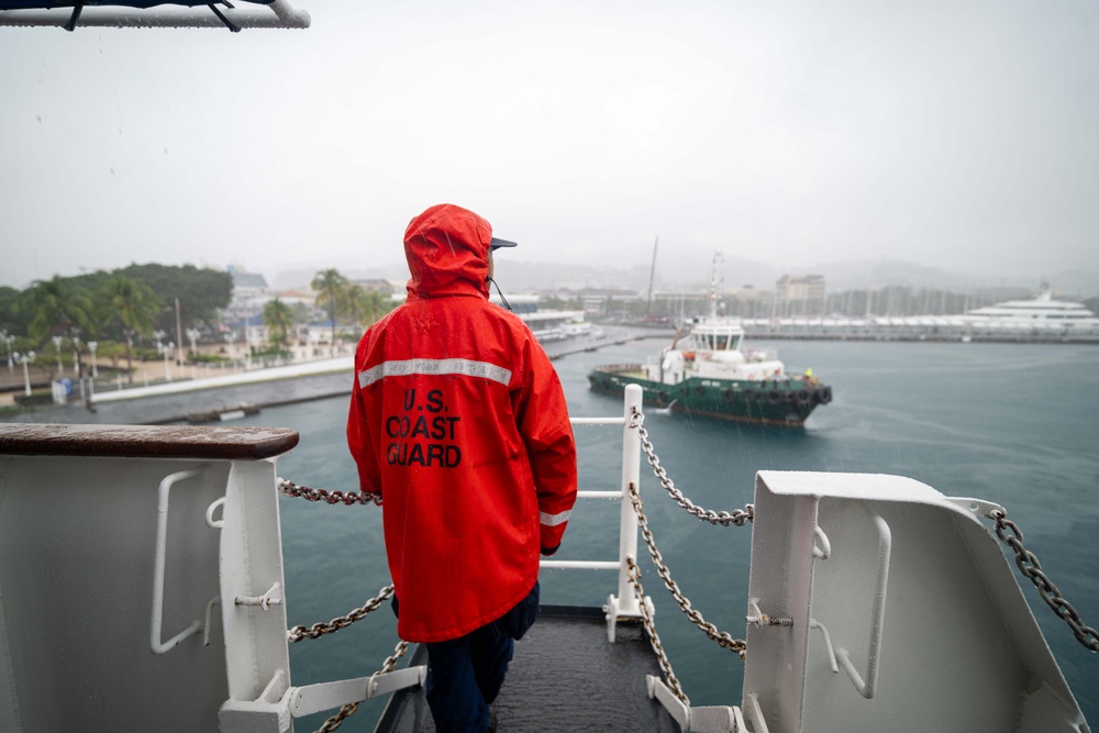 Coast Guard Cutter Harriet Lane departs Papeete, French Polynesia after port visit