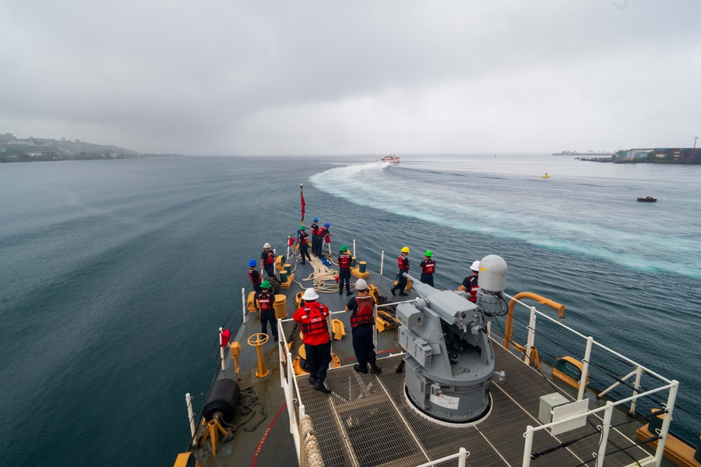 Coast Guard Cutter Harriet Lane departs Papeete, French Polynesia after port visit