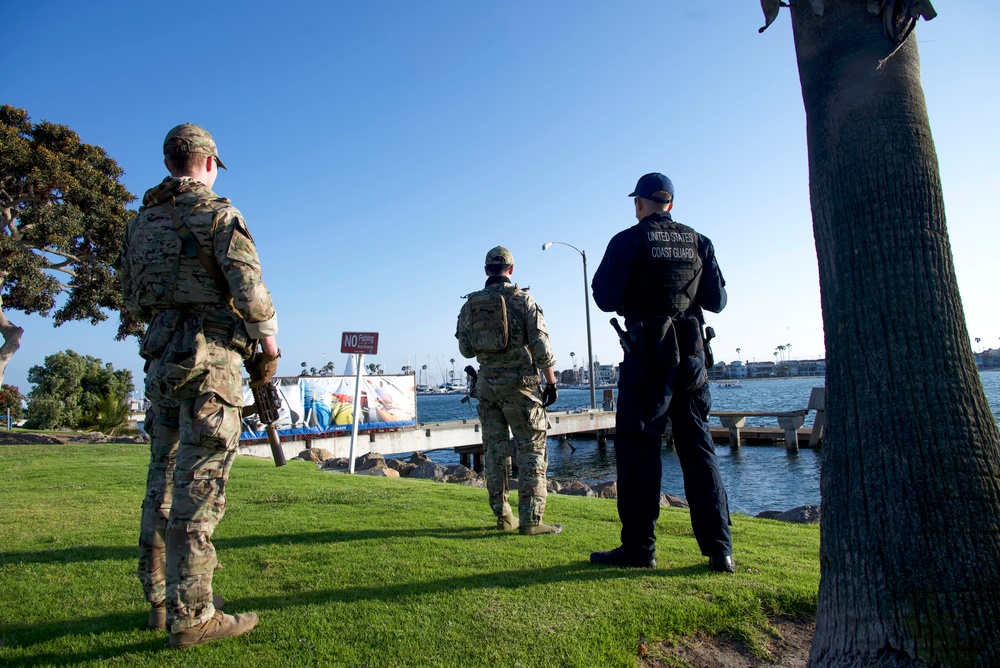 Coast Guard conducts shoreside patrols in Long Beach