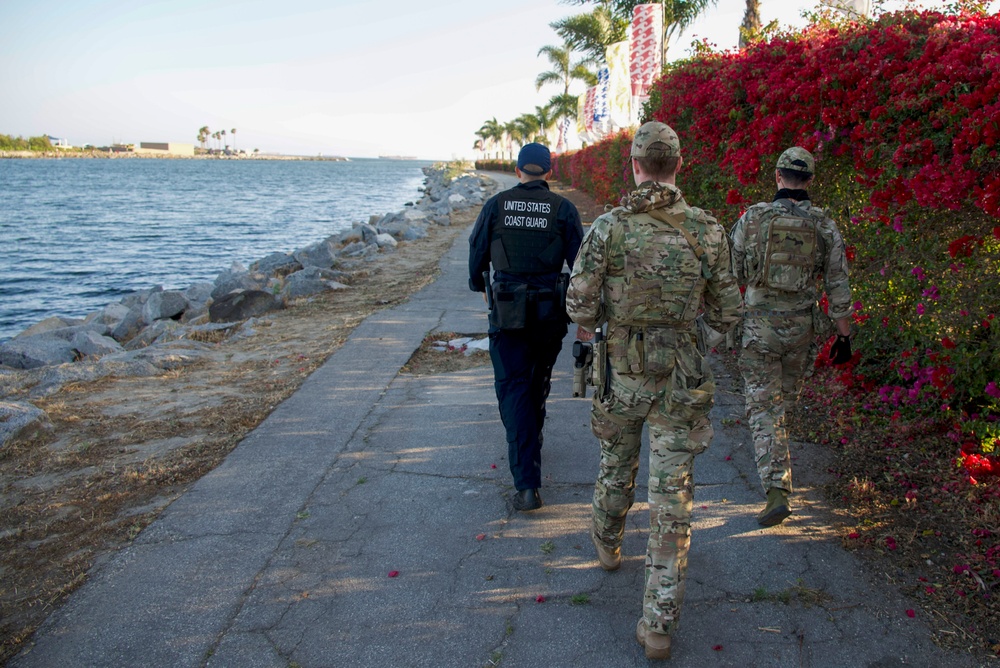 Coast Guard conducts shoreside patrols in Long Beach