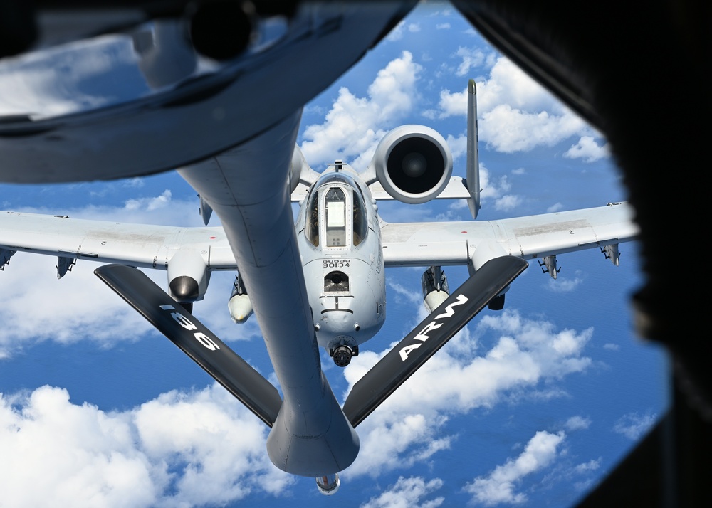 506th EARS Refuel A-10s across the Pacific