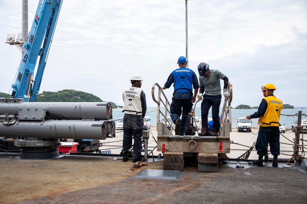 USS Preble Departs Okinawa Japan