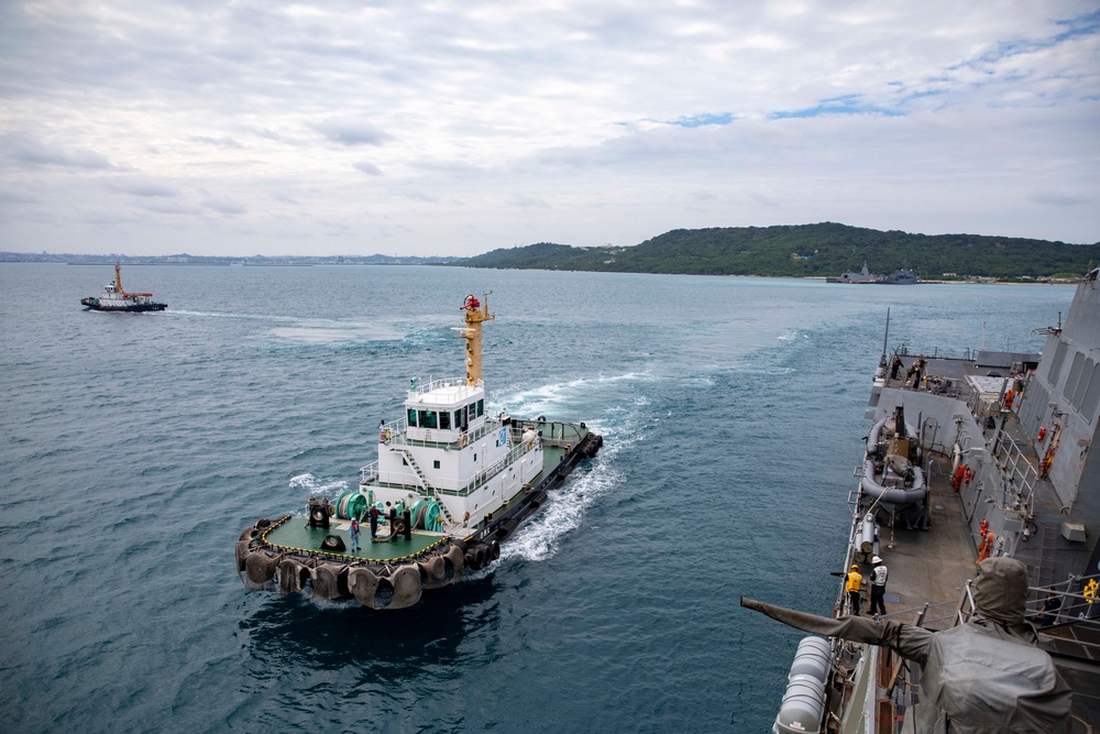 USS Preble Departs Okinawa Japan