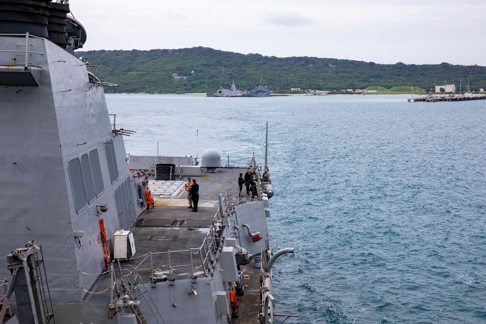 USS Preble Departs Okinawa Japan