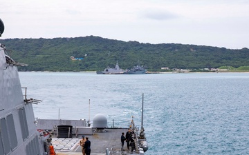 USS Preble Departs Okinawa Japan