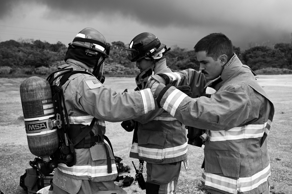 36 CES conducts annual structural live fire training