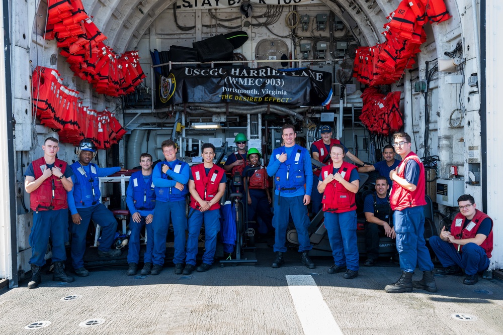 Coast Guard Cutter Harriet Lane Performs joint flight operations with French Navy off the coast of Tahiti