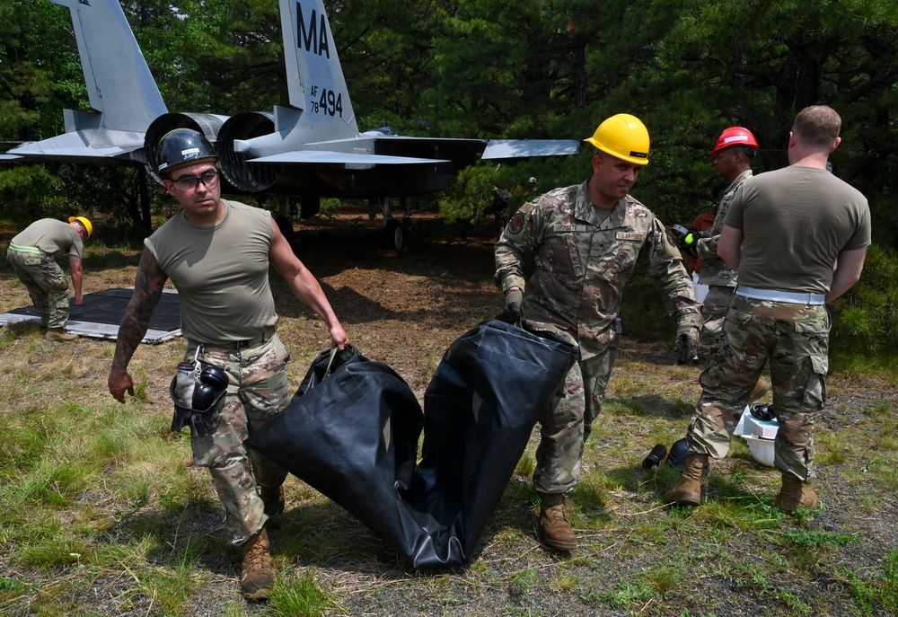 104th Fighter Wing conducts annual CDDAR training during a joint exercise with multiple units from across the Northeast