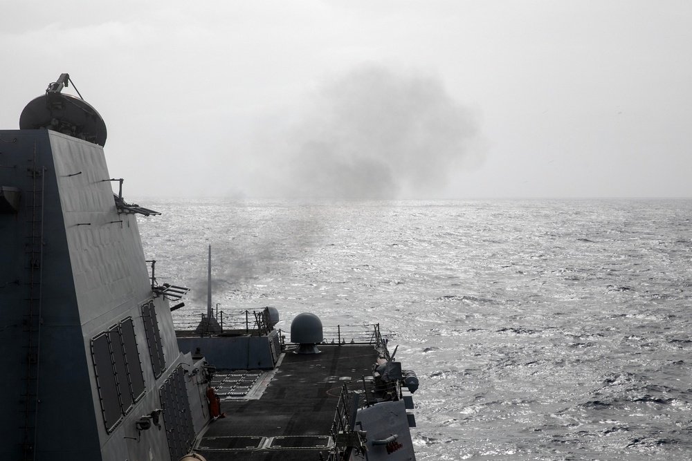 USS Wayne E. Meyer conducts operations in the U.S. Central Command area of responsibility as part of the Carl Vinson Carrier Strike Group