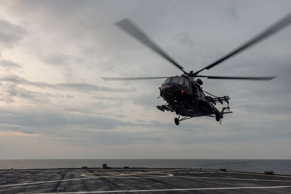 Polish Mi-17 Helicopter Pilots Conduct Deck Landing Qualifications During BALTOPS 25