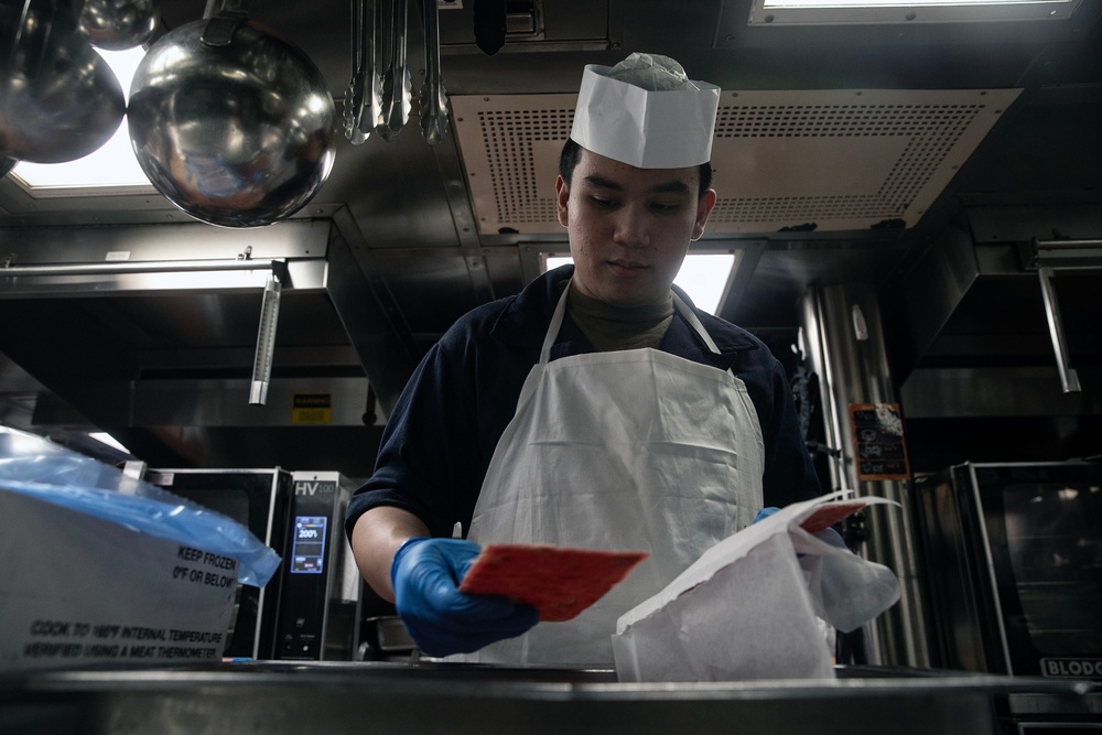 USS Wayne E. Meyer conducts operations in the U.S. Central Command area of responsibility as part of the Carl Vinson Carrier Strike Group