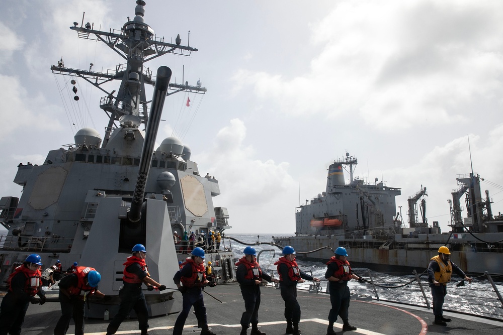 USS Wayne E. Meyer conducts operations in the U.S. Central Command area of responsibility as part of the Carl Vinson Carrier Strike Group