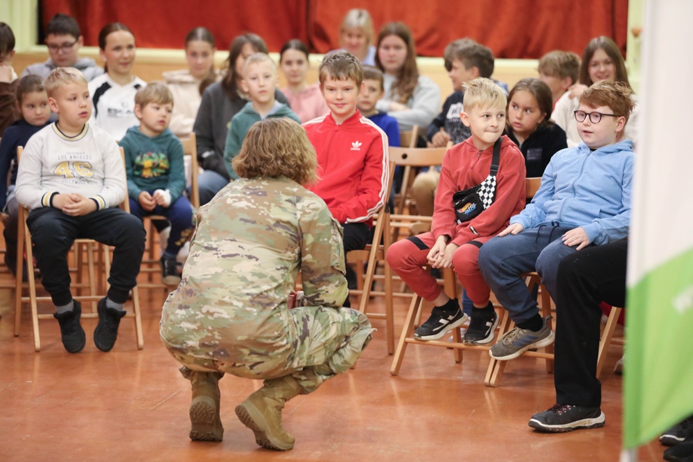 U.S. Civil Affairs team visits local Latvian School to discuss U.S. and NATO