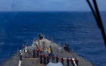 USS Oscar Austin (DDG 79) Conducts a Replenishment-At-Sea (RAS) with USNS Laramie (T-AO 203)