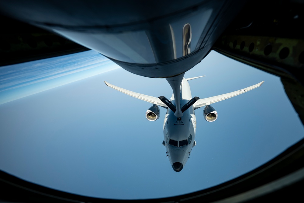 Calm Water: Poseidon refuels with Stratotanker over USCENTCOM AOR