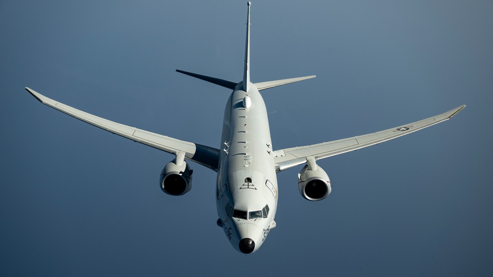 Calm Water: Poseidon refuels with Stratotanker over USCENTCOM AOR