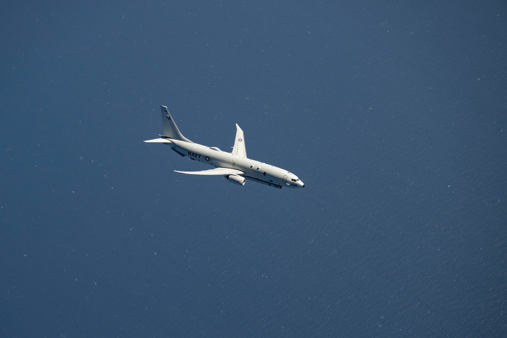 Calm Water: Poseidon refuels with Stratotanker over USCENTCOM AOR