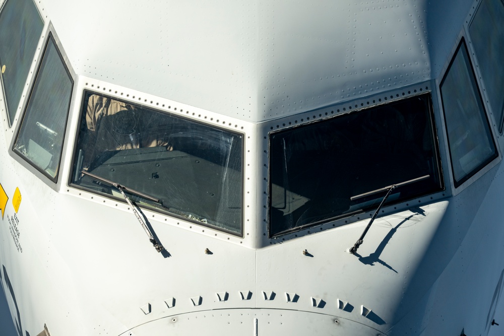 Calm Water: Poseidon refuels with Stratotanker over USCENTCOM AOR