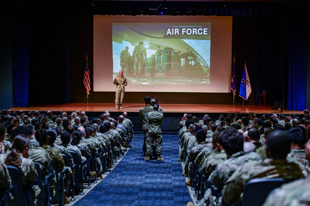 CMSAF Flosi engages with Airmen across Herk Nation
