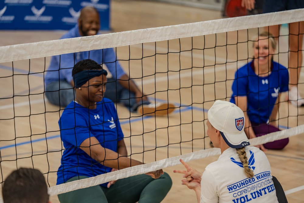 Air Force veterans learn adaptive sports at an Air Force Wounded Warrior care event