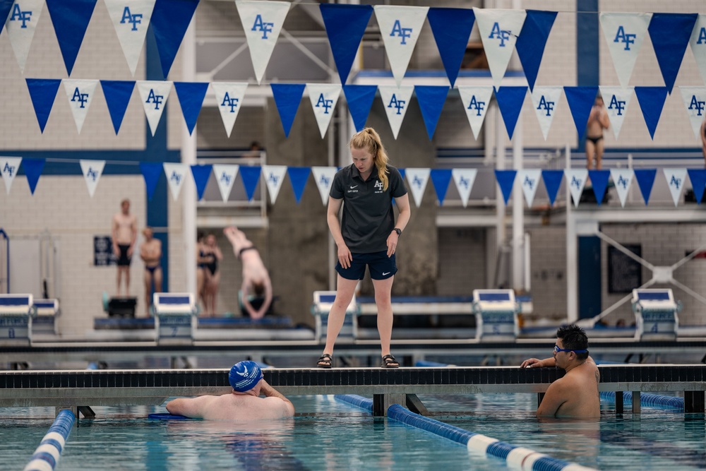 Air Force veterans learn adaptive sports at an Air Force Wounded Warrior care event
