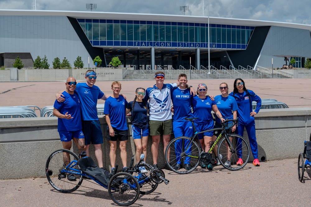 Air Force Wounded Warriors train in preparation for Warrior Games