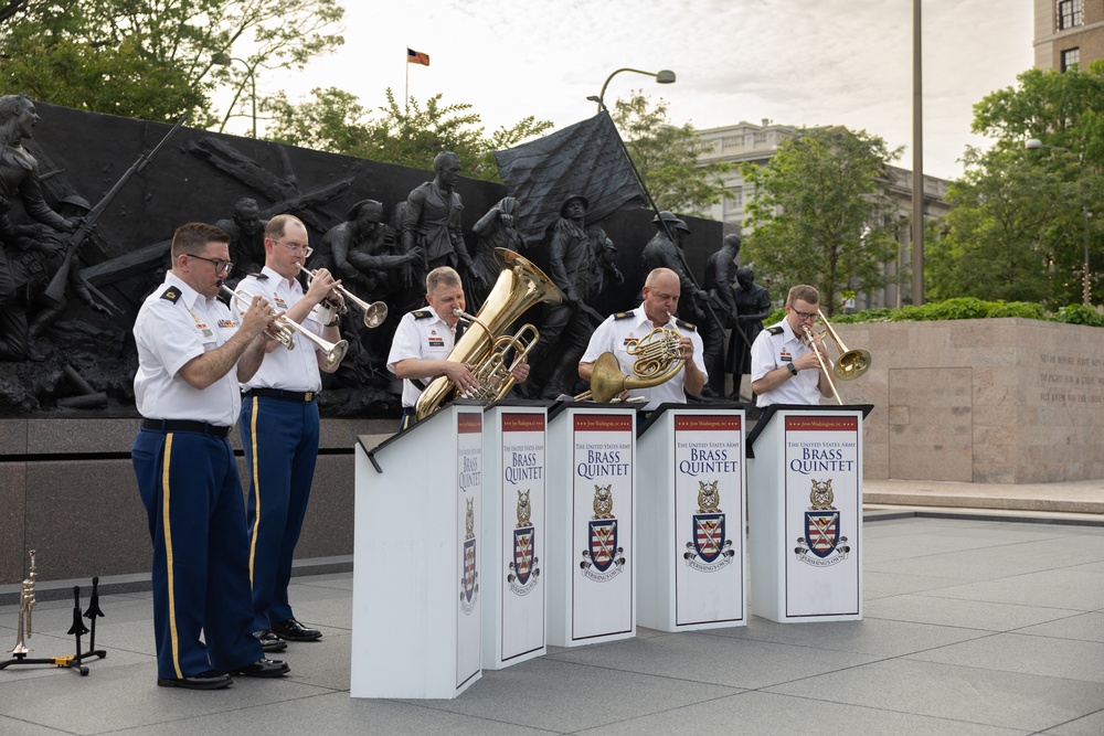 Army Brass Quintet plays at World War I Memorial