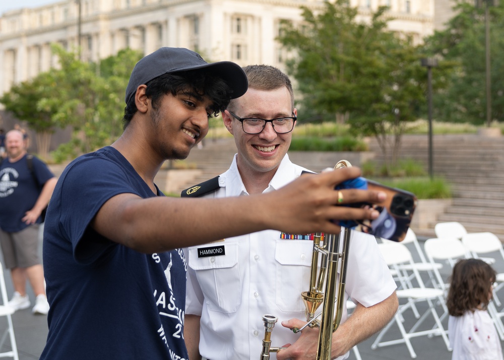 Army Brass Quintet plays at World War I Memorial