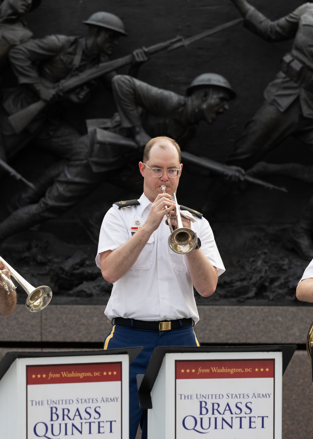 Army Brass Quintet plays at World War I Memorial