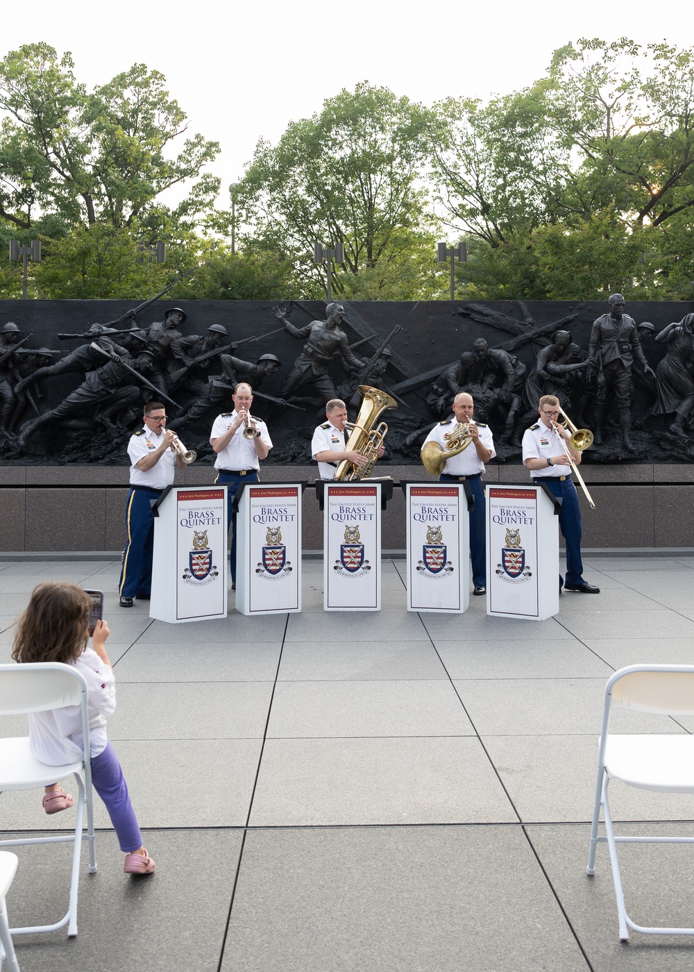 Army Brass Quintet plays at World War I Memorial