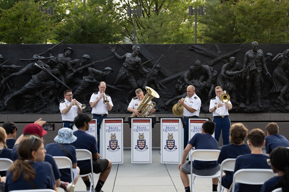 Army Brass Quintet plays at World War I Memorial