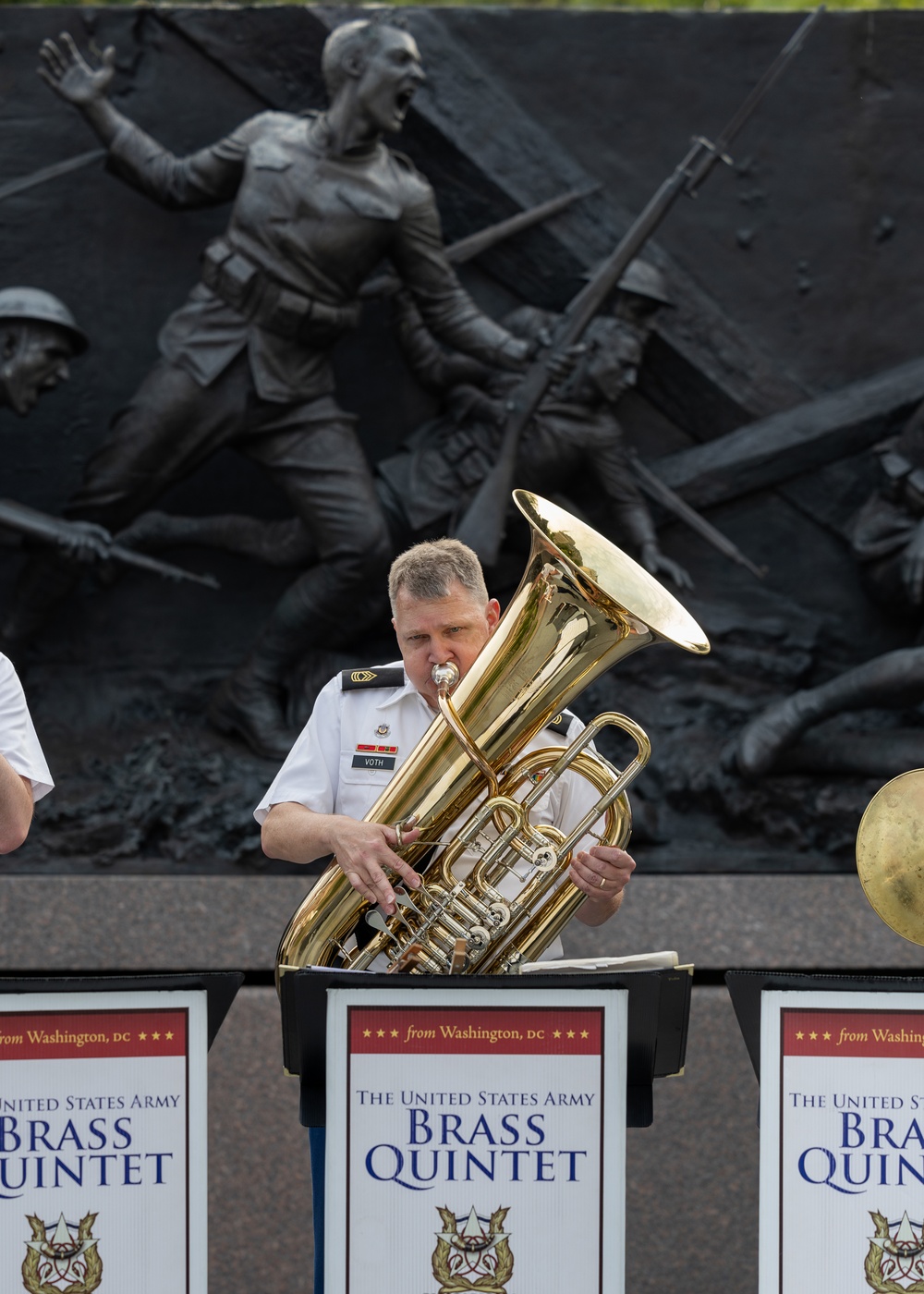 Army Brass Quintet plays at World War I Memorial