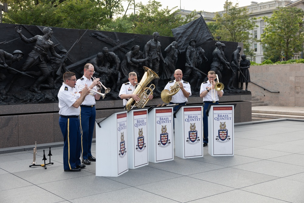 Army Brass Quintet plays at World War I Memorial
