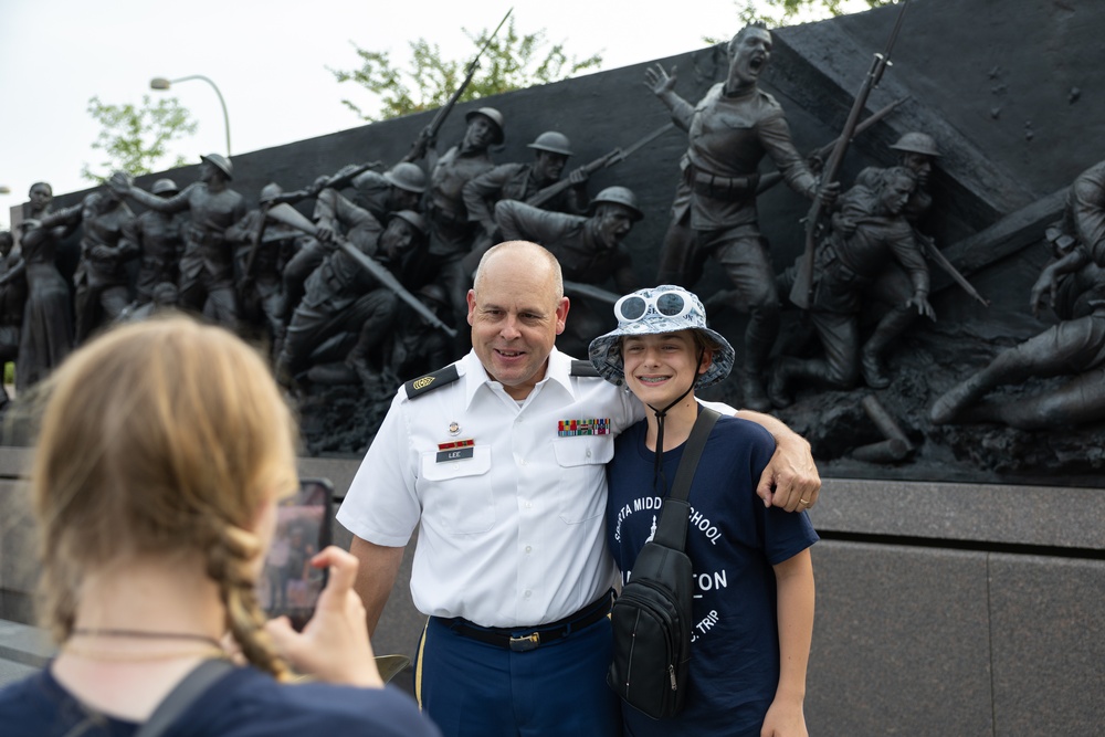 Army Brass Quintet plays at World War I Memorial