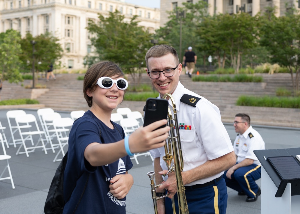 Army Brass Quintet plays at World War I Memorial