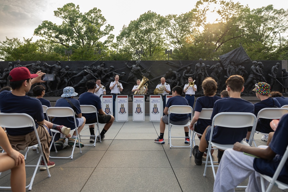 Army Brass Quintet plays at World War I Memorial