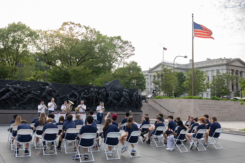 Army Brass Quintet plays at World War I Memorial