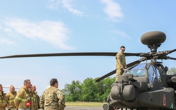 12th CAB Soldiers conduct airframe familiarization training for Hungarian firefighters during Saber Guardian 25