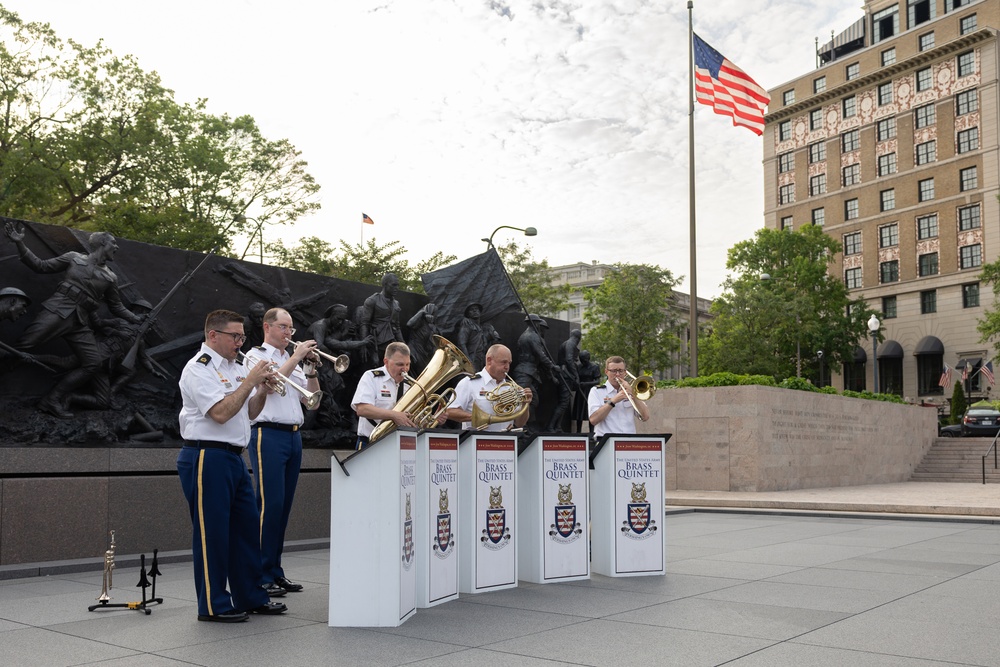 Army Brass Quintet plays at World War I Memorial
