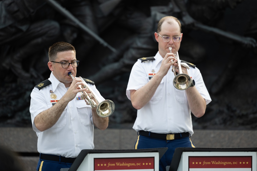 Army Brass Quintet plays at World War I Memorial
