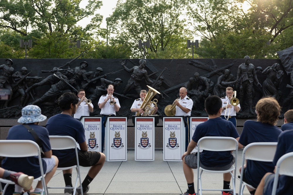 Army Brass Quintet plays at World War I Memorial